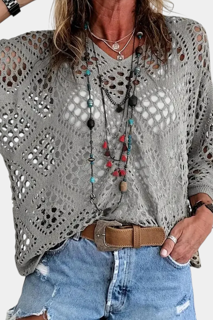 Blusa de Encaje para Mujer – Blanco