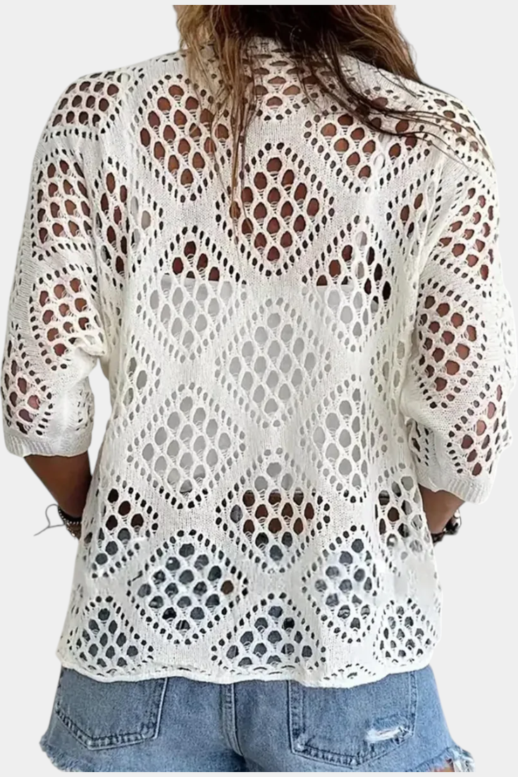 Blusa de Encaje para Mujer – Blanco