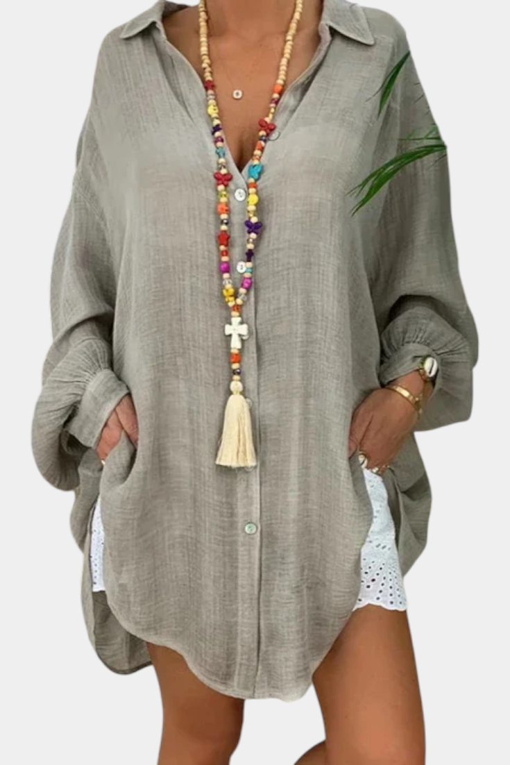 Blusa Oversize de Algodón para Mujer