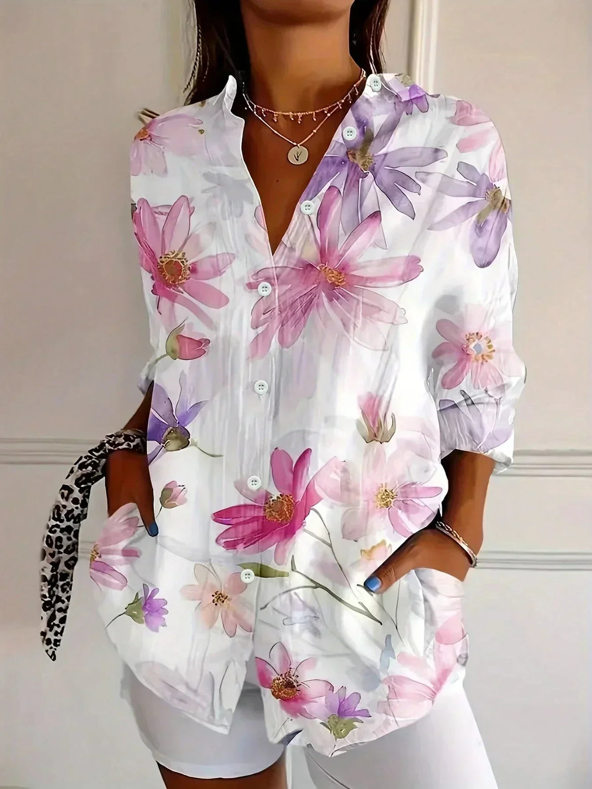 Blusa con Estampado Colorido para Mujer