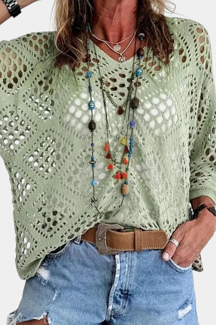 Blusa de Encaje para Mujer – Blanco