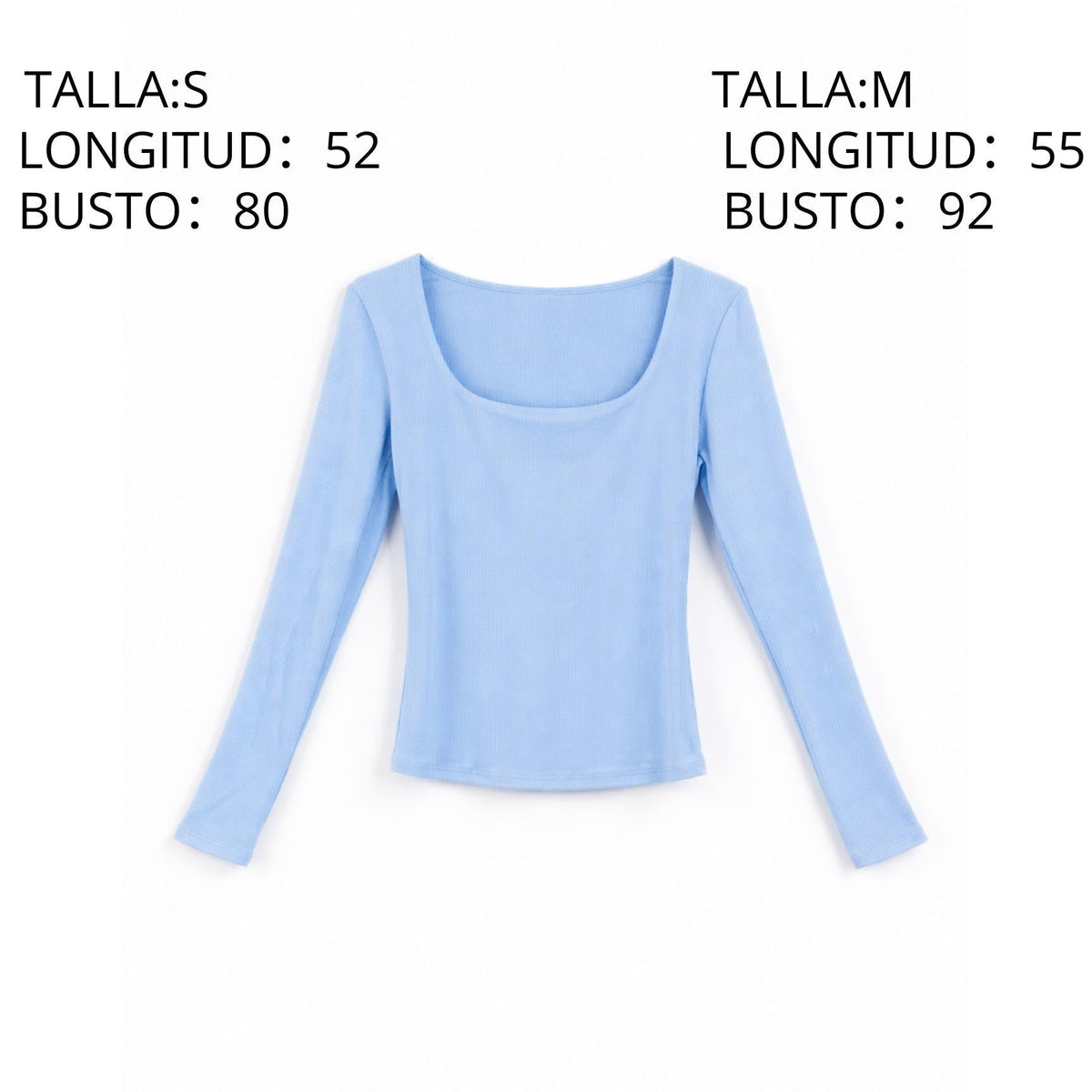 Camiseta Interior Térmica de Manga Larga para Mujer – Escote en U