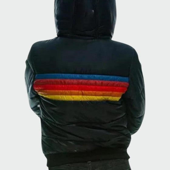 Chaqueta Acolchada Impermeable para Mujer – Estampado Multicolor