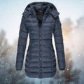 Parka Acolchada Larga para Mujer – Con Capucha