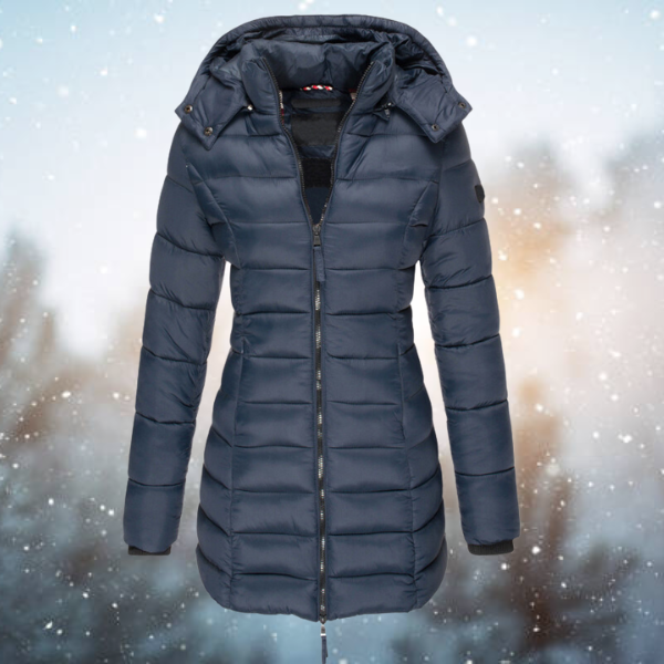 Parka Acolchada Larga para Mujer – Con Capucha