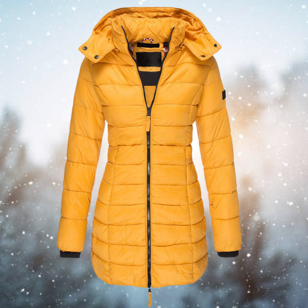 Parka Acolchada Larga para Mujer – Con Capucha