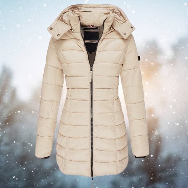 Parka Acolchada Larga para Mujer – Con Capucha