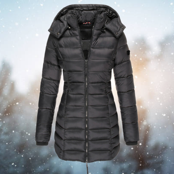 Parka Acolchada Larga para Mujer – Con Capucha