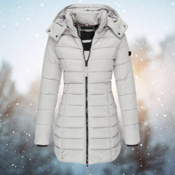 Parka Acolchada Larga para Mujer – Con Capucha
