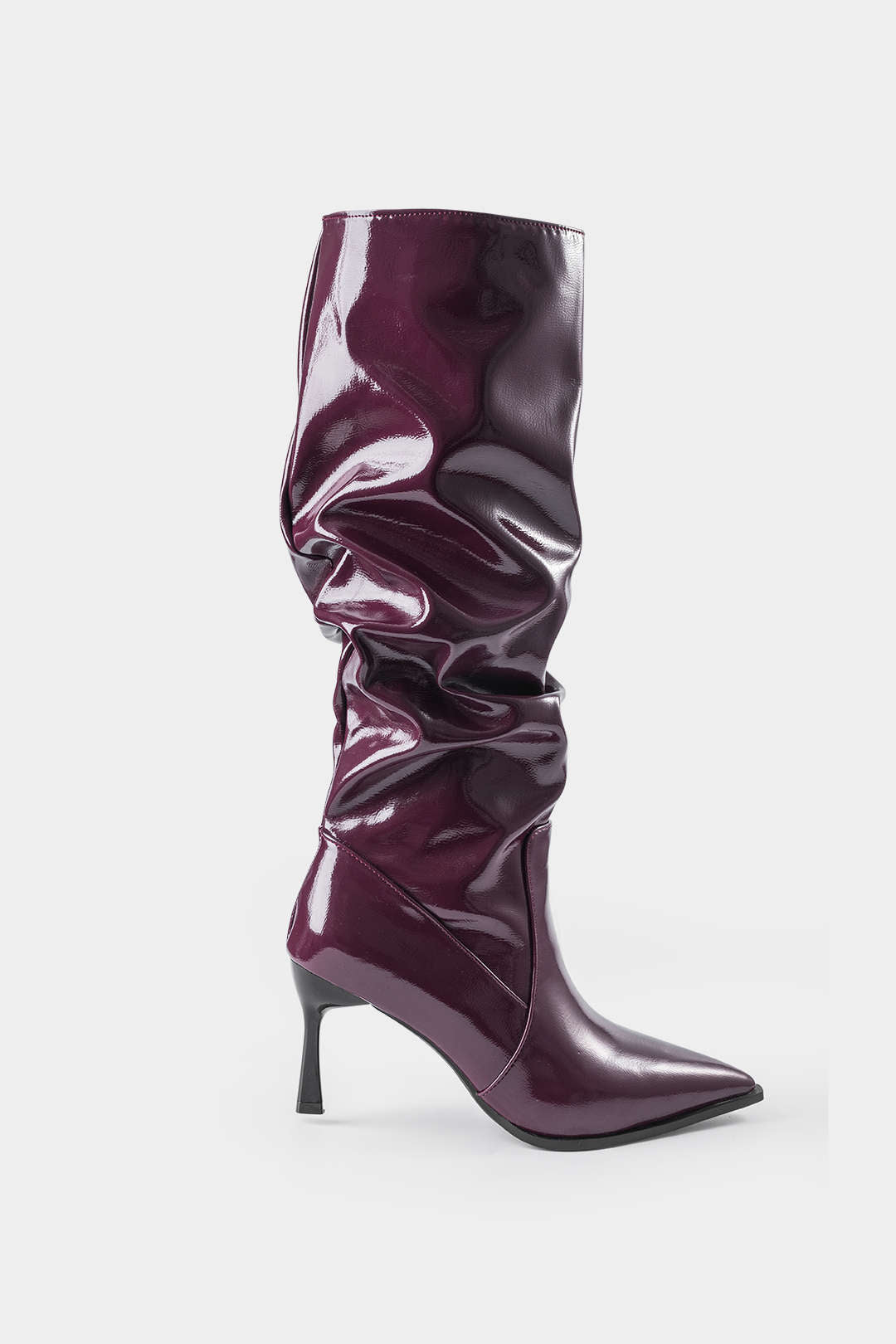 Botas Altas con Pliegues para Mujer – Punta Afilada