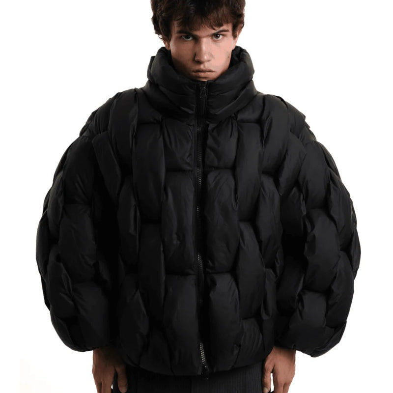 Chaqueta de Plumas Oversize para Mujer – Cuello Alto