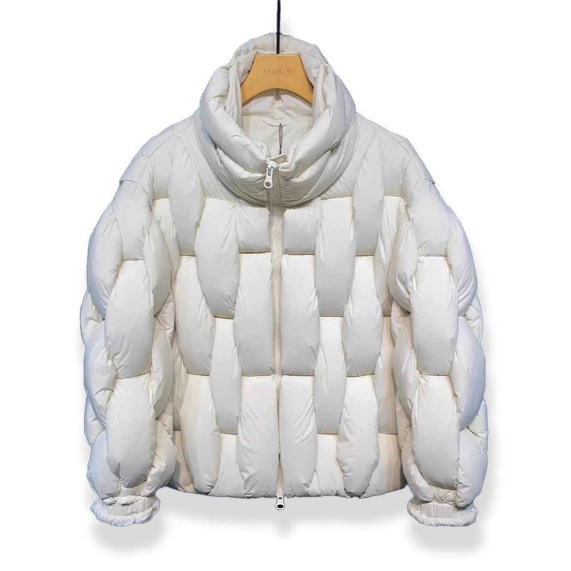 Chaqueta de Plumas Oversize para Mujer – Cuello Alto