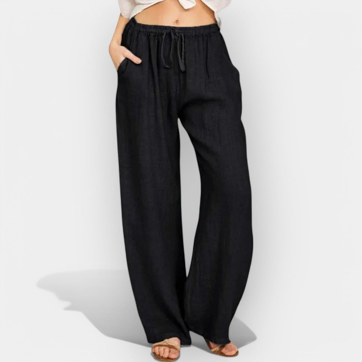 Pantalón de Lino Ligero para Mujer – Corte Amplio