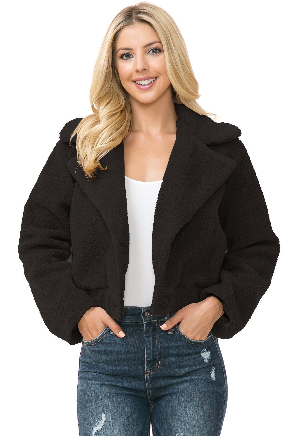 Chaqueta de Pelo Sintético para Mujer