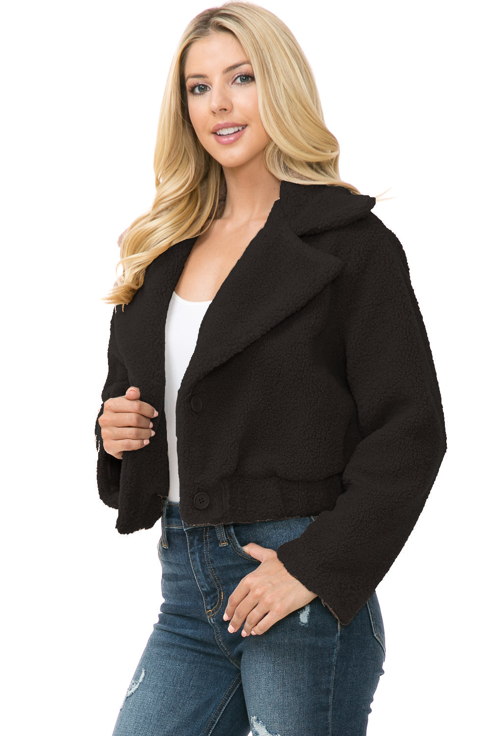 Chaqueta de Pelo Sintético para Mujer