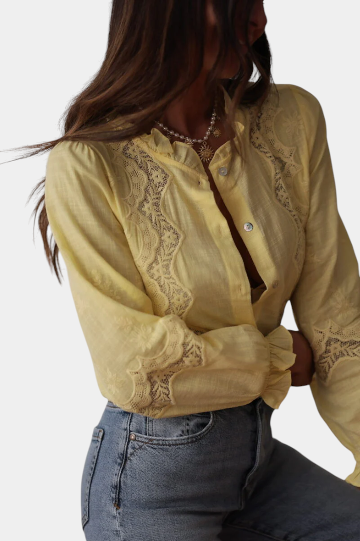 Blusa de Encaje Romántica para Mujer