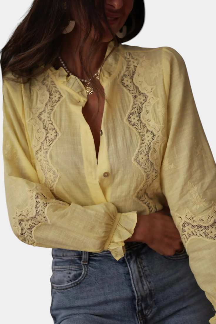 Blusa de Encaje Romántica para Mujer