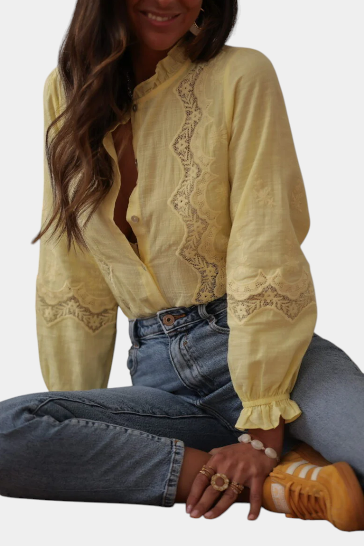 Blusa de Encaje Romántica para Mujer