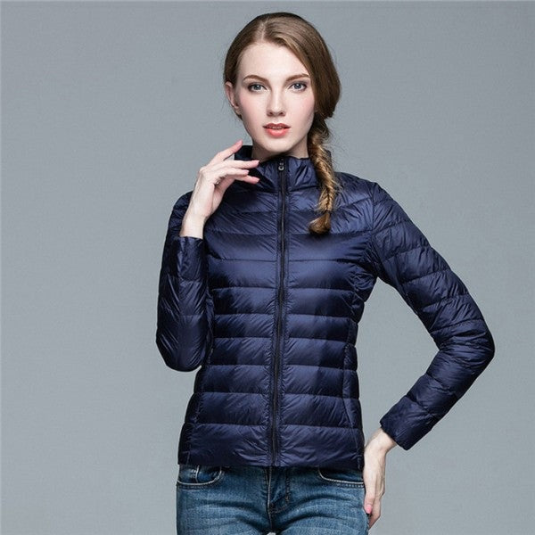 Chaqueta de Plumón Ligera para Mujer – Cuello Mao