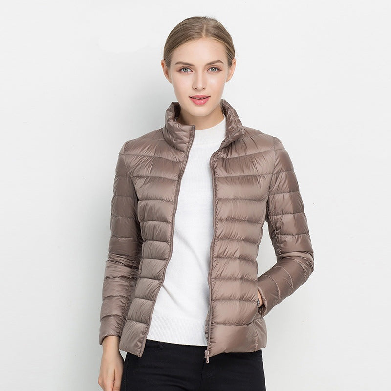 Chaqueta de Plumón Ligera para Mujer – Cuello Mao