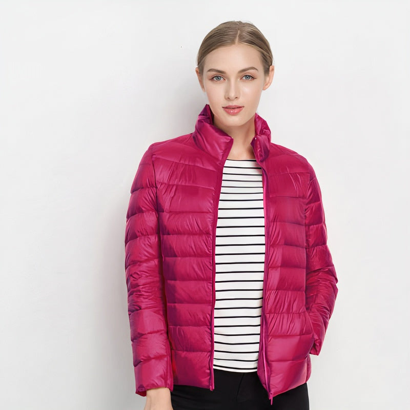 Chaqueta de Plumón Ligera para Mujer – Cuello Mao