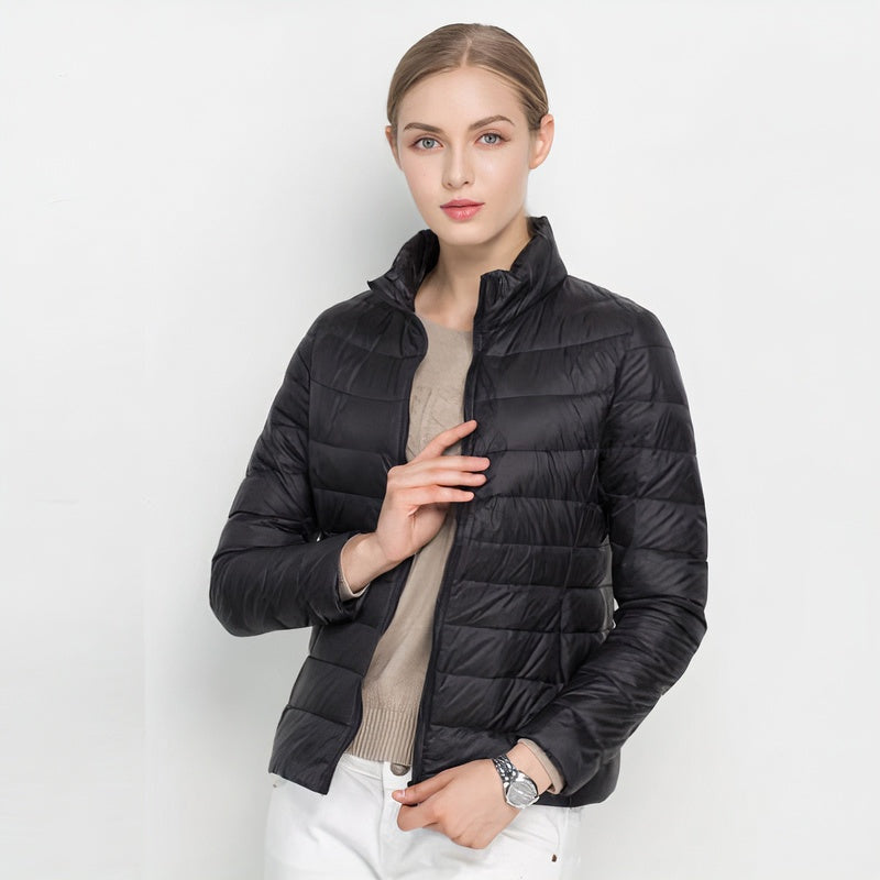 Chaqueta de Plumón Ligera para Mujer – Cuello Mao