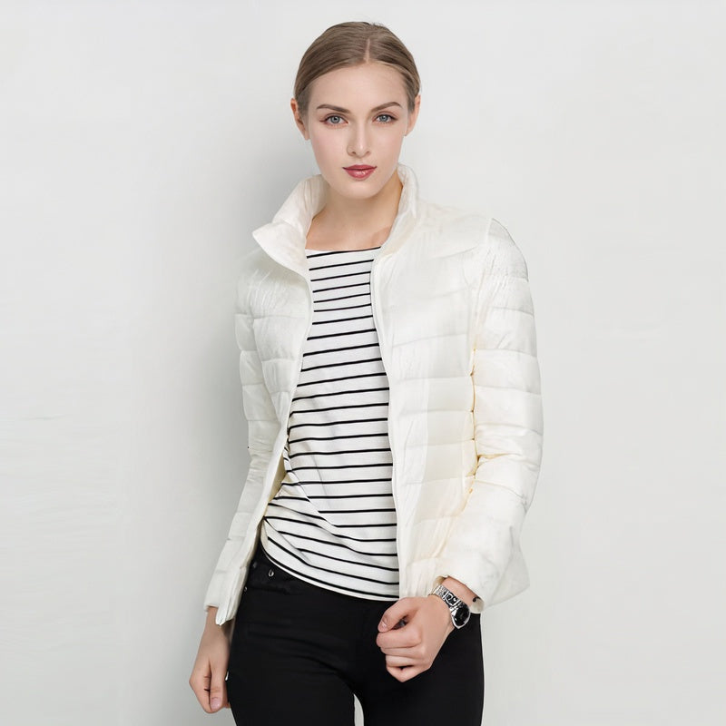 Chaqueta de Plumón Ligera para Mujer – Cuello Mao