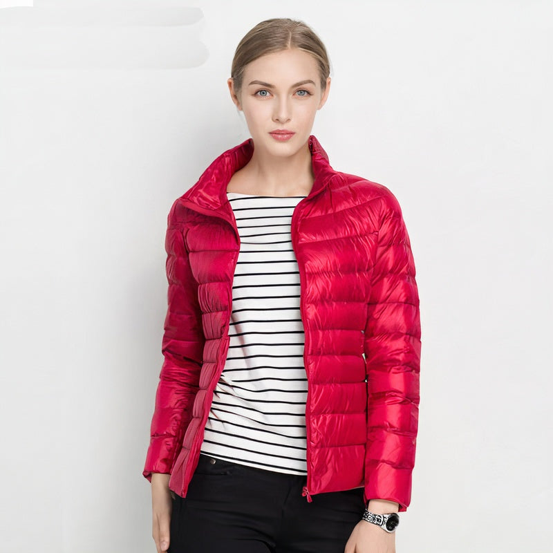 Chaqueta de Plumón Ligera para Mujer – Cuello Mao