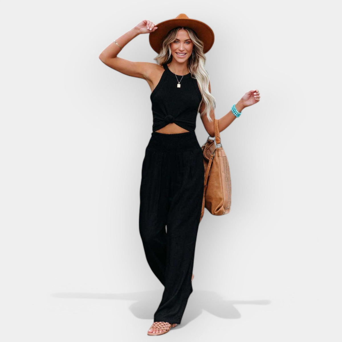 Pantalón Fluido con Cintura Elástica para Mujer