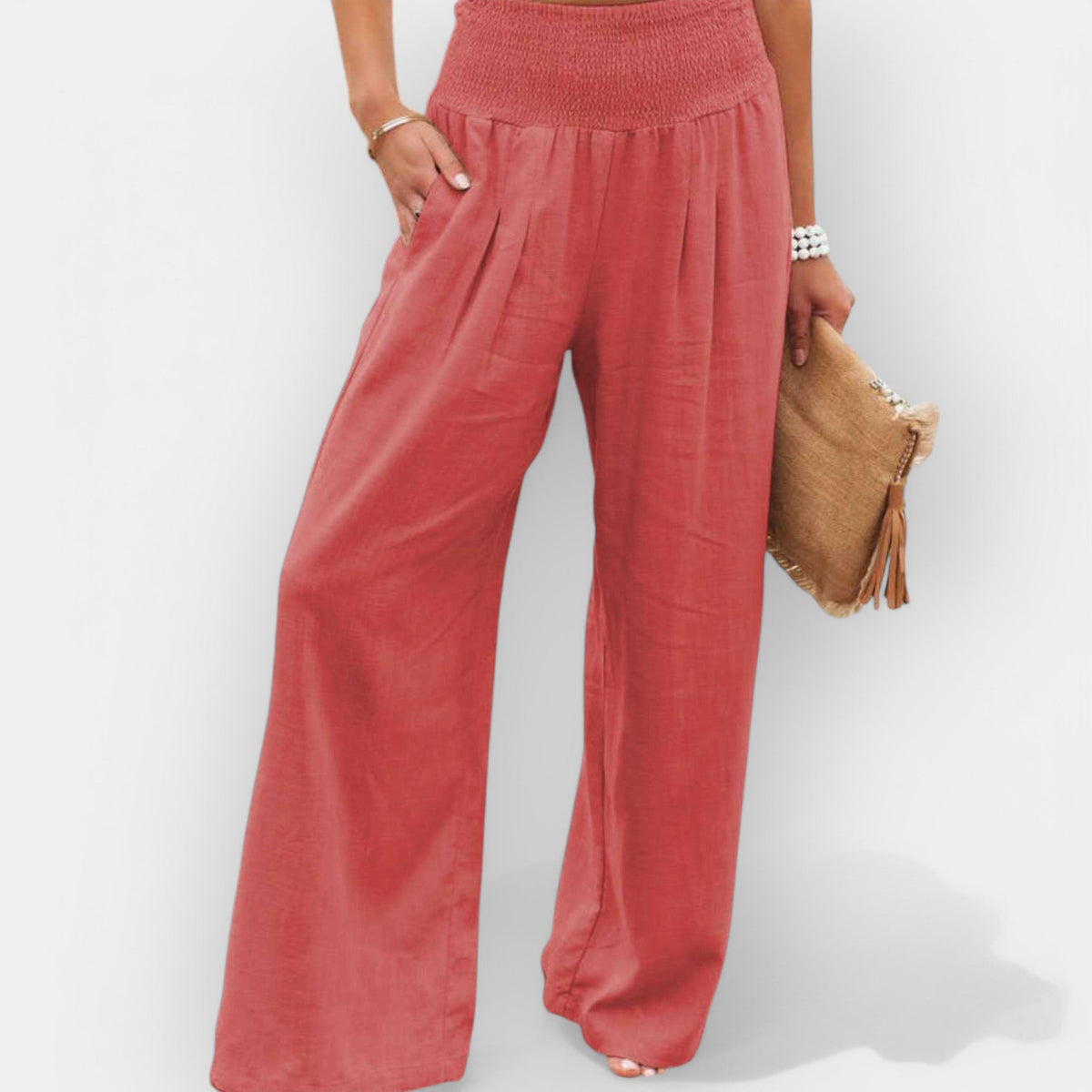 Pantalón Fluido con Cintura Elástica para Mujer