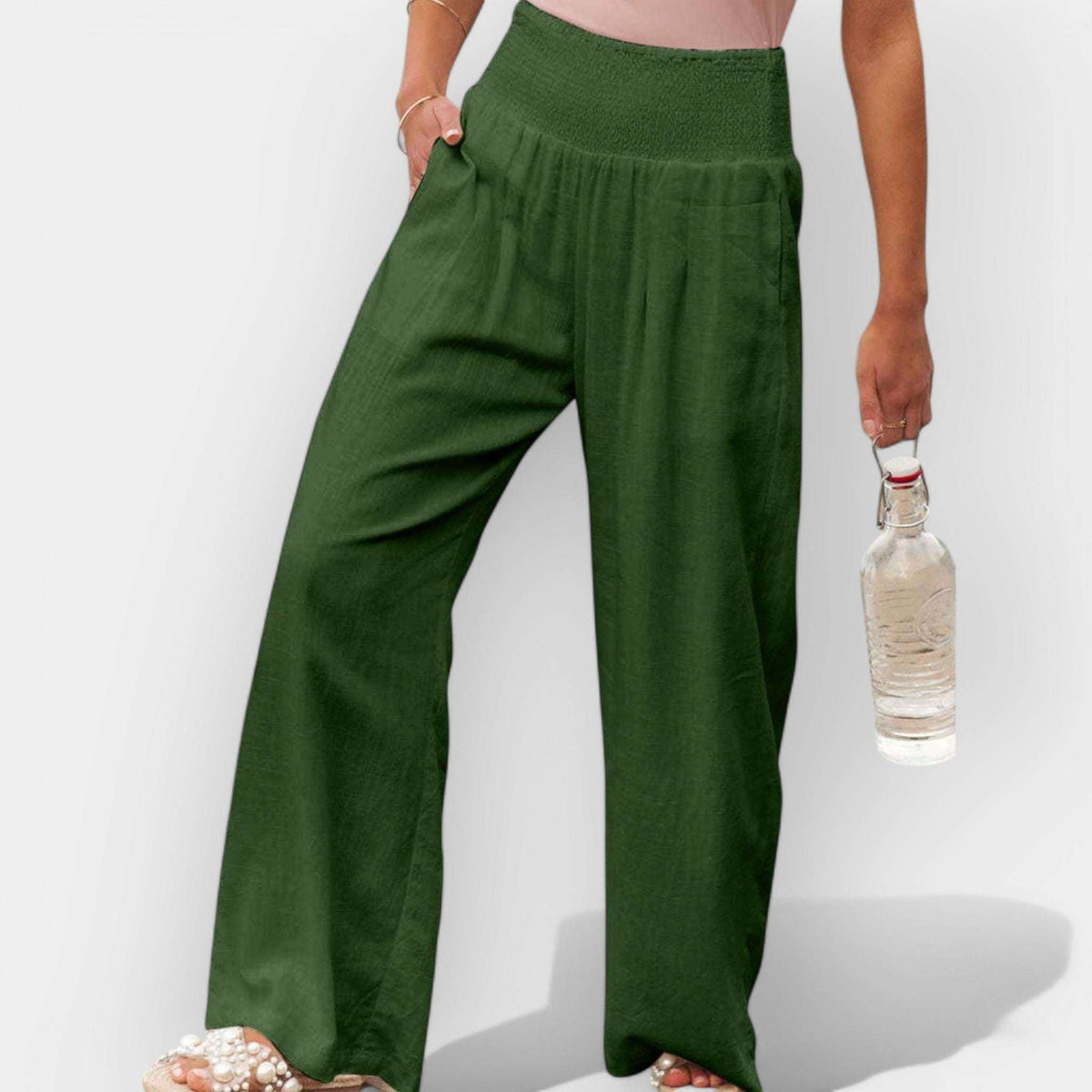 Pantalón Fluido con Cintura Elástica para Mujer