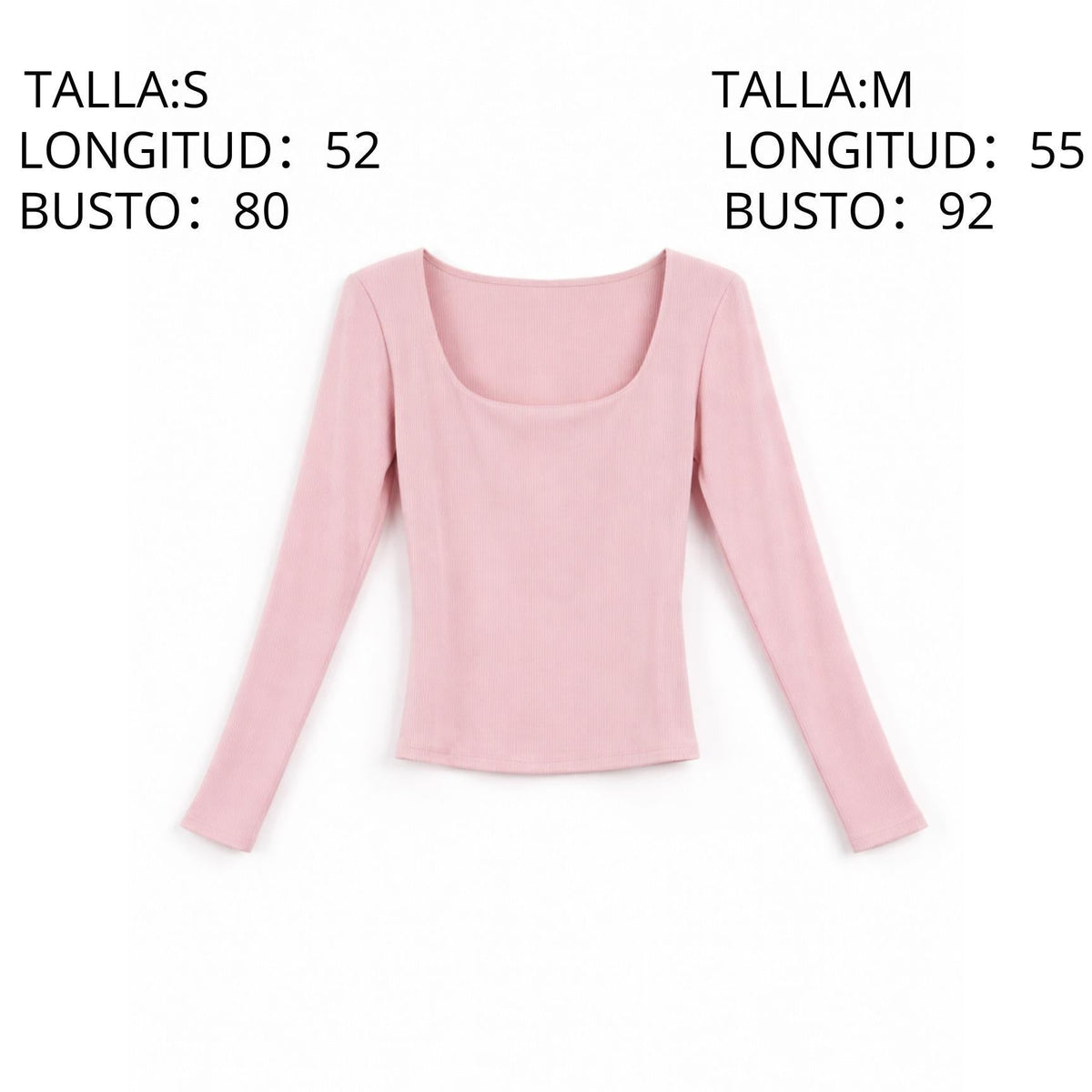 Camiseta Interior Térmica de Manga Larga para Mujer – Escote en U