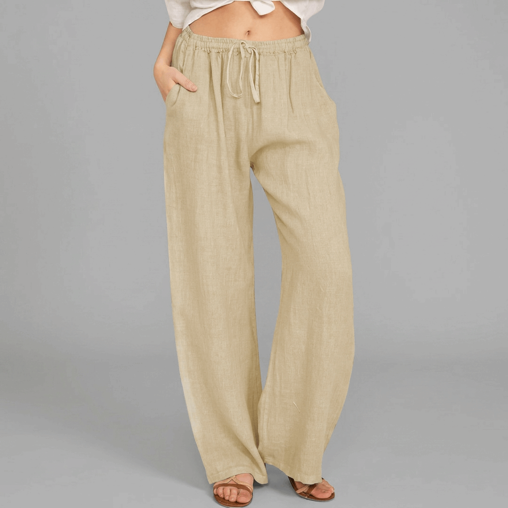 Pantalón de Lino Ligero para Mujer – Corte Amplio