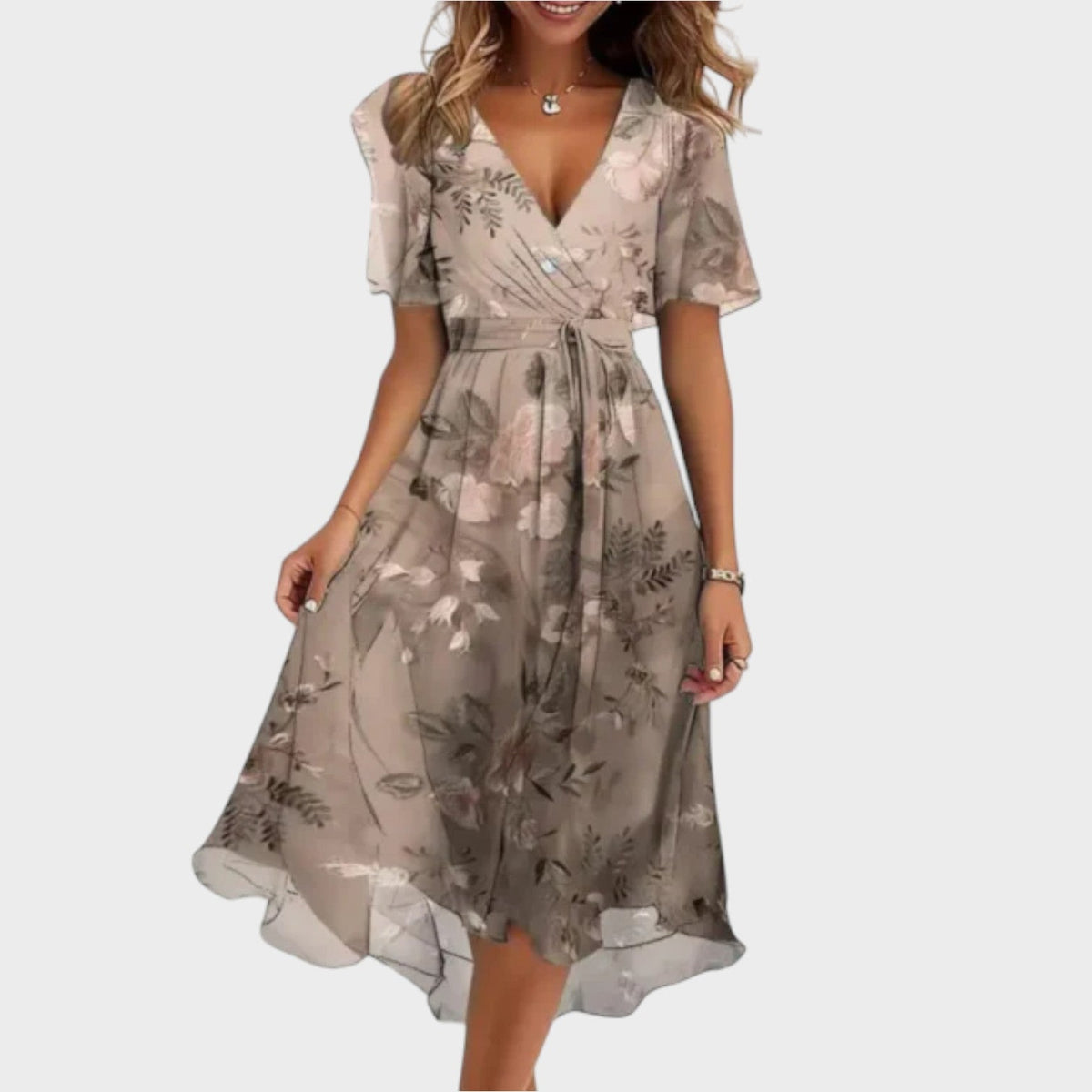 Vestido de Verano con Escote en V para Mujer