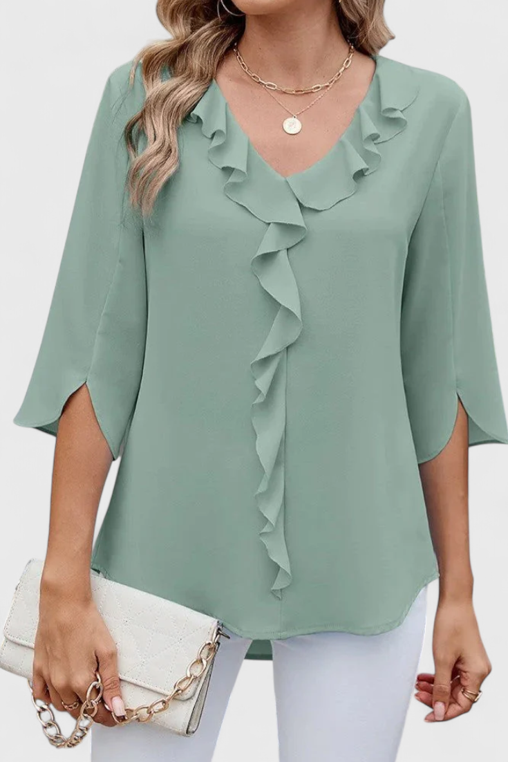 Blusa Casual de Corte Suelto para Mujer – Verde