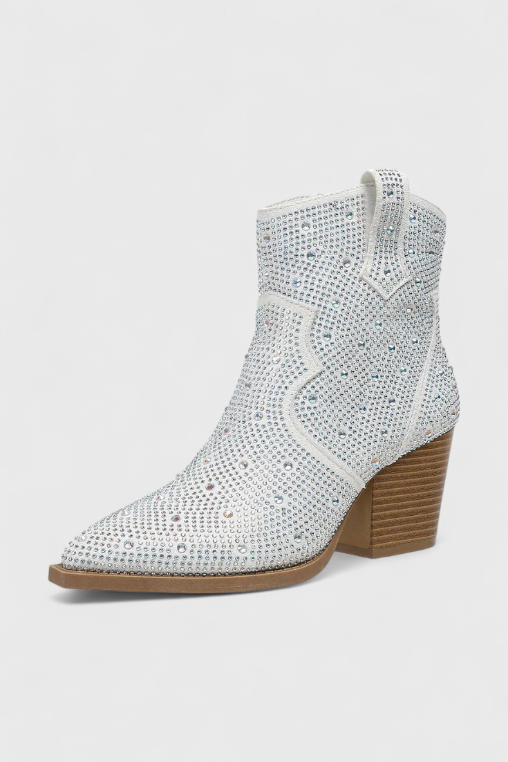 Botas con Diseño Patchwork para Mujer – Cremallera Lateral