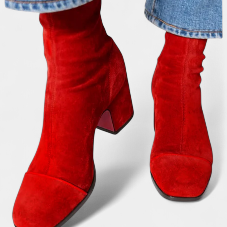 Botas de Tacón Grueso para Mujer – Marrón