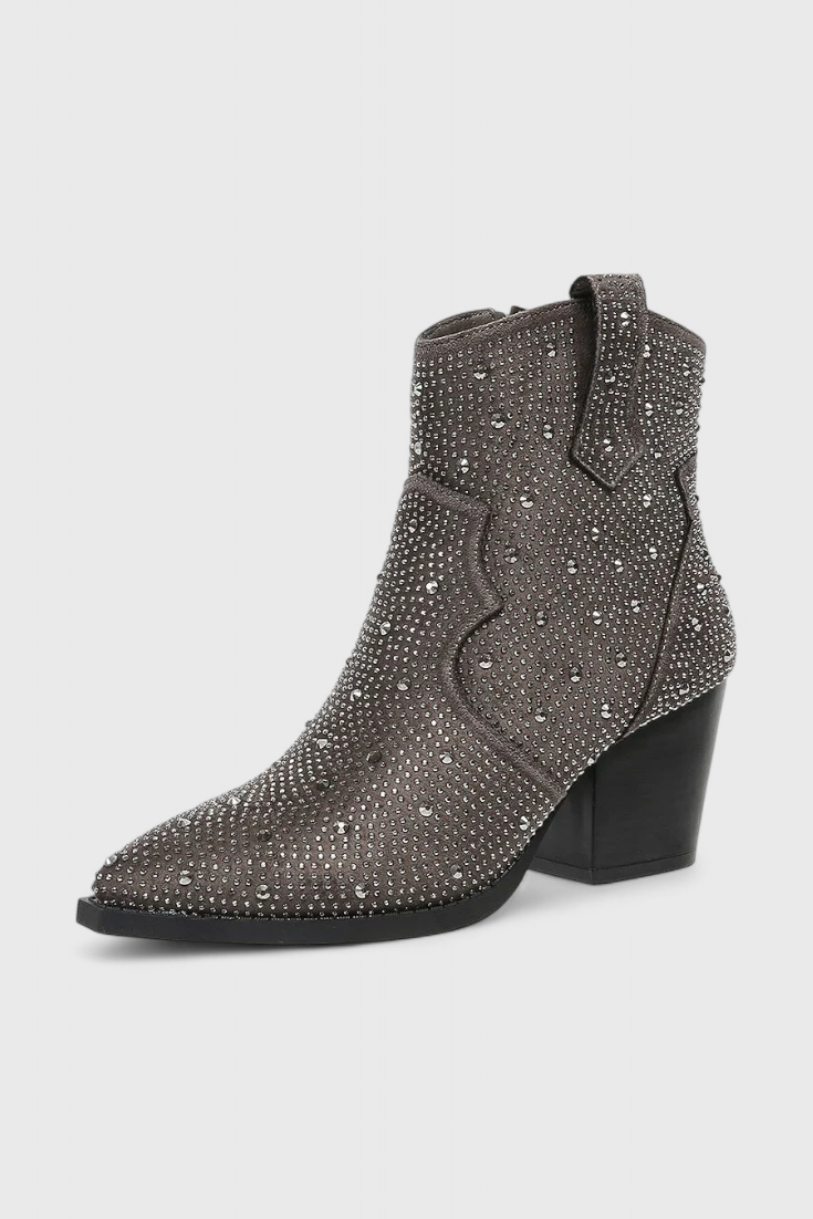 Botas con Diseño Patchwork para Mujer – Cremallera Lateral