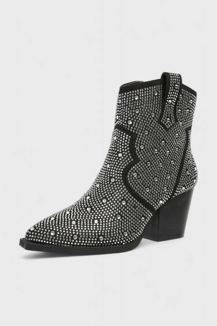 Botas con Diseño Patchwork para Mujer – Cremallera Lateral