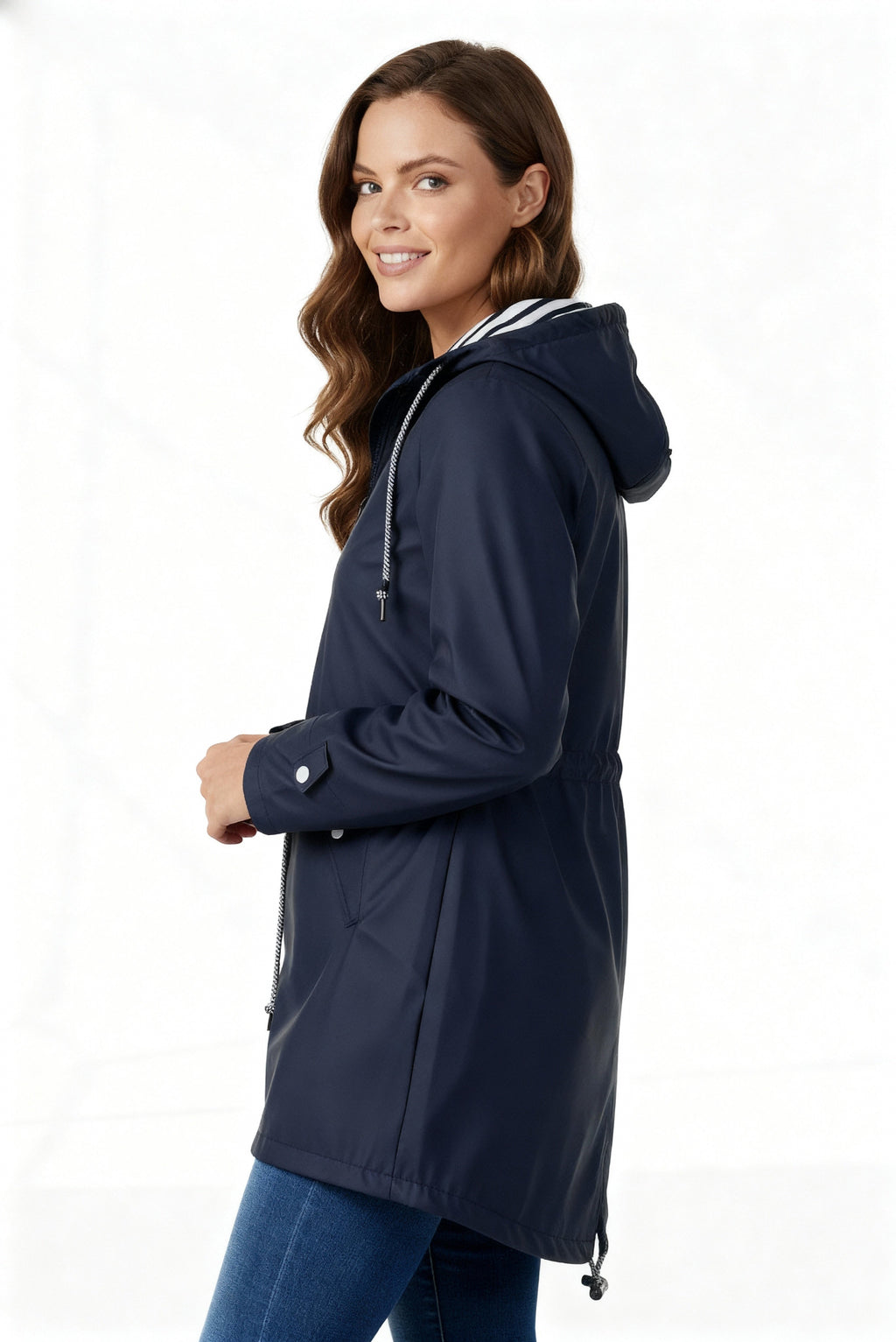 Chubasquero Impermeable Clásico para Mujer – Con Capucha