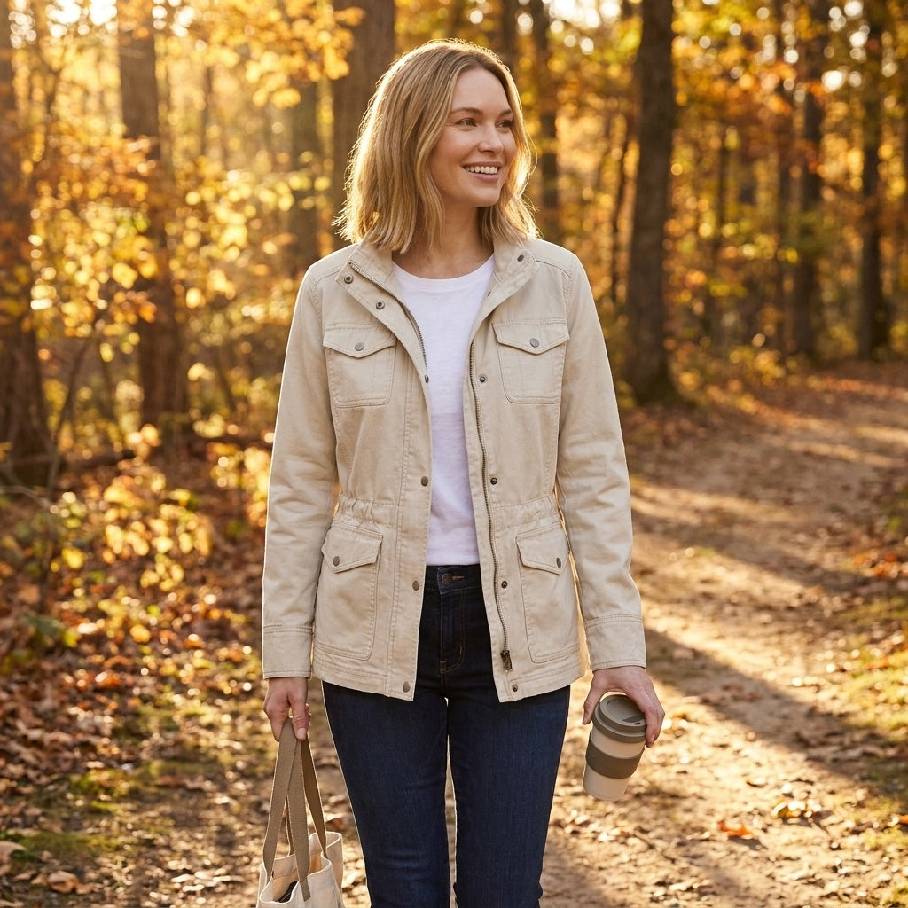 Chaqueta Militar Utility para Mujer – Cuatro Bolsillos
