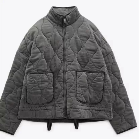 Chaqueta Bomber Acolchada para Mujer – Cuello Alto