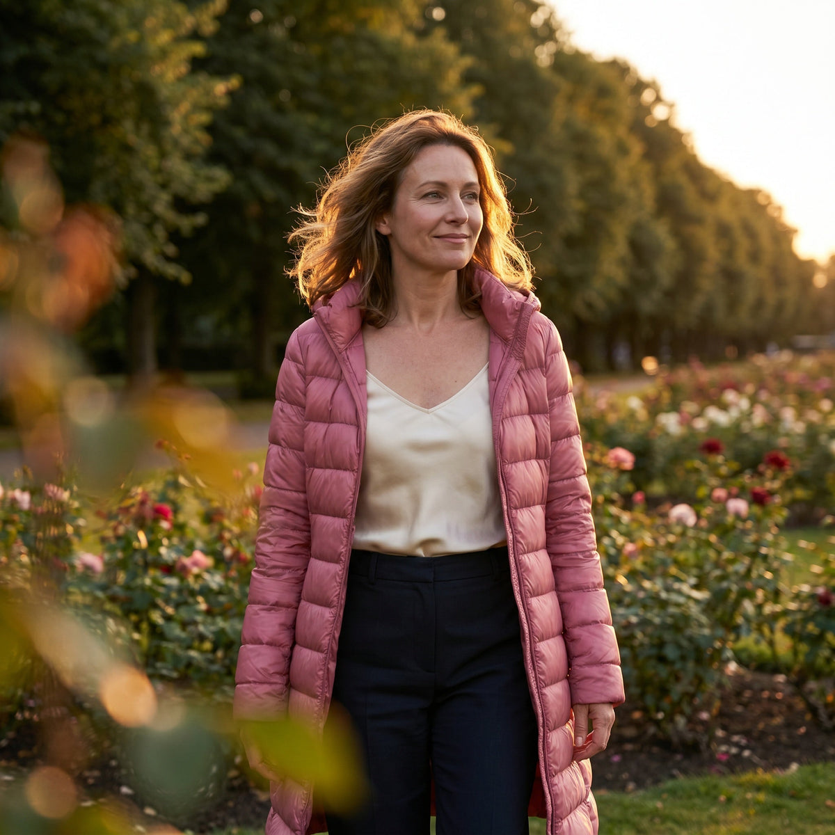 Chaqueta de Plumas Larga para Mujer – Capucha Acolchada
