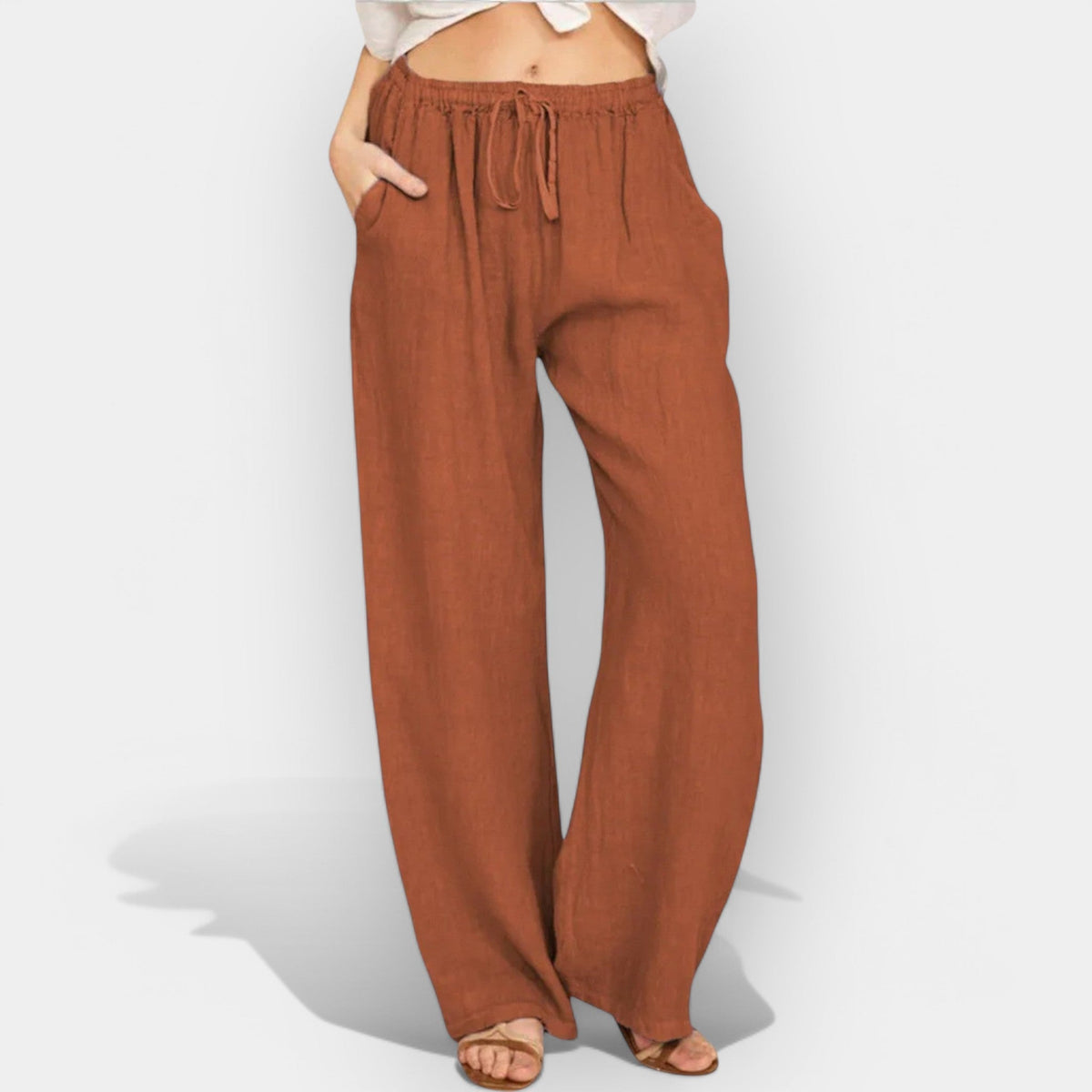 Pantalón de Lino Ligero para Mujer – Corte Amplio