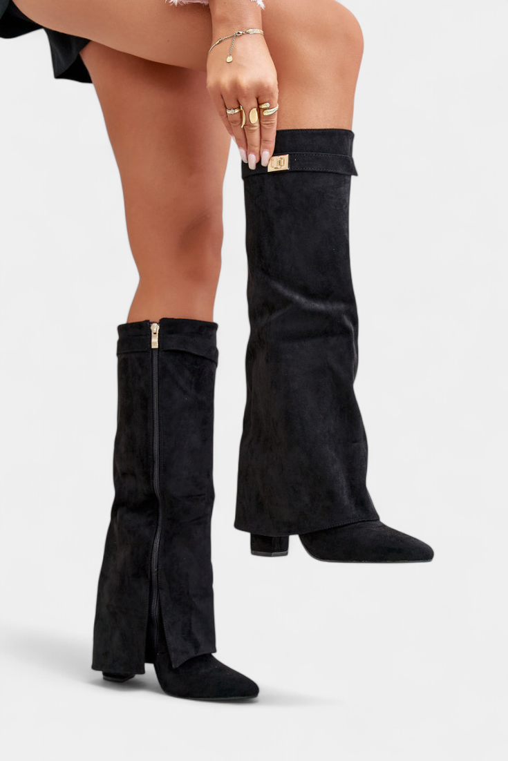 Botas hasta la Rodilla con Tacón Bloque para Mujer