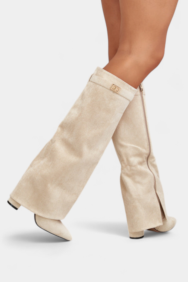 Botas hasta la Rodilla con Tacón Bloque para Mujer