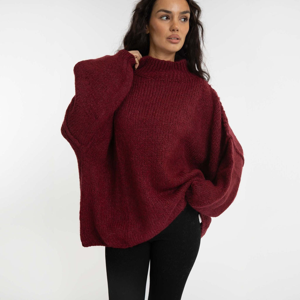 Jersey Oversize de Punto Suave para Mujer – Talla Única