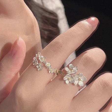 Anillo Ajustable de Flores para Mujer – Dos Diseños
