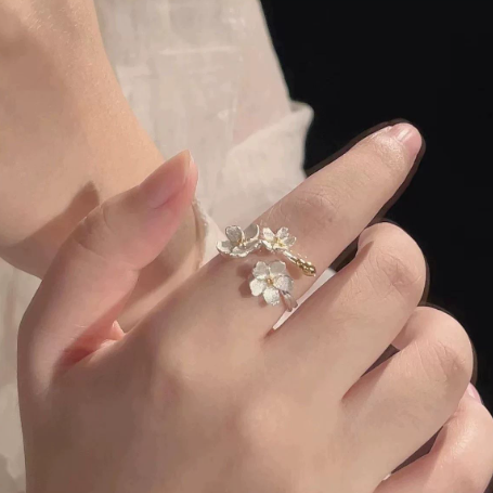 Anillo Ajustable de Flores para Mujer – Dos Diseños