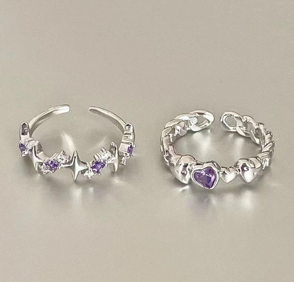Anillo Fino Ajustable para Mujer – Diseño de Corazón o Estrella